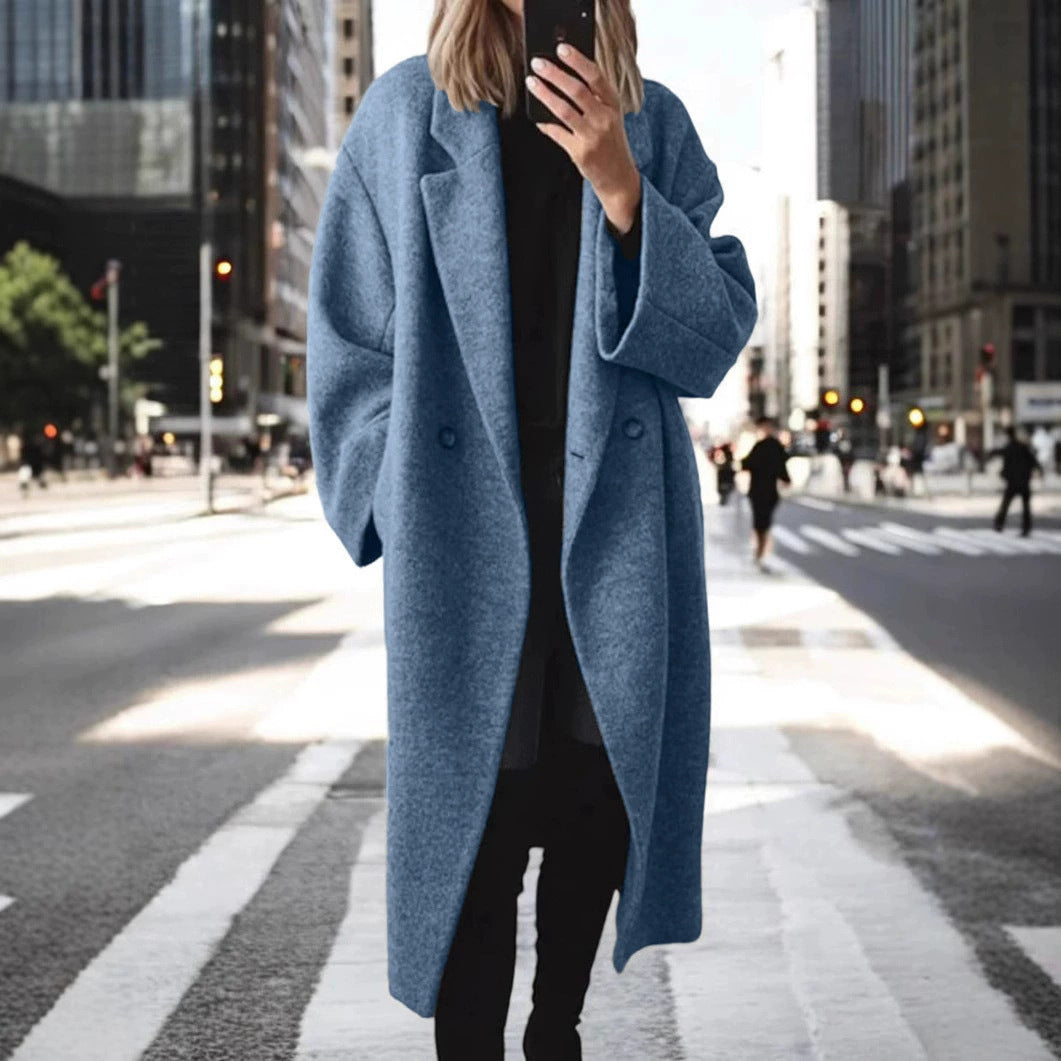 Women oversized wool coat Ivyshape