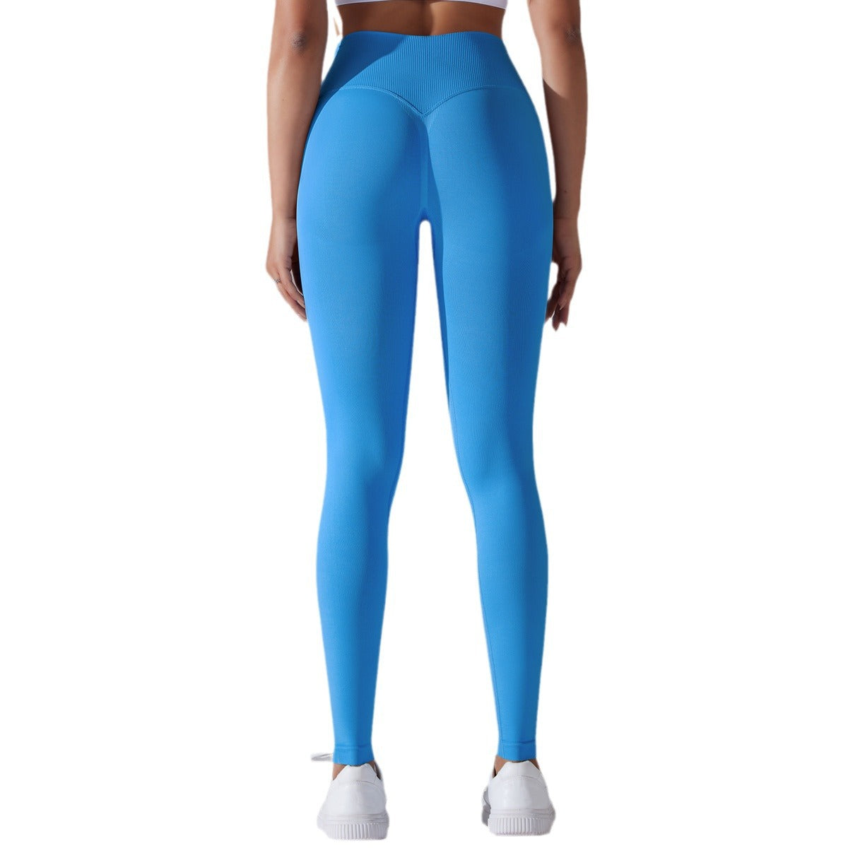 Women's High-Waisted Fitness Leggings with Functional Seam Detailing and High Elasticity Ivyshape