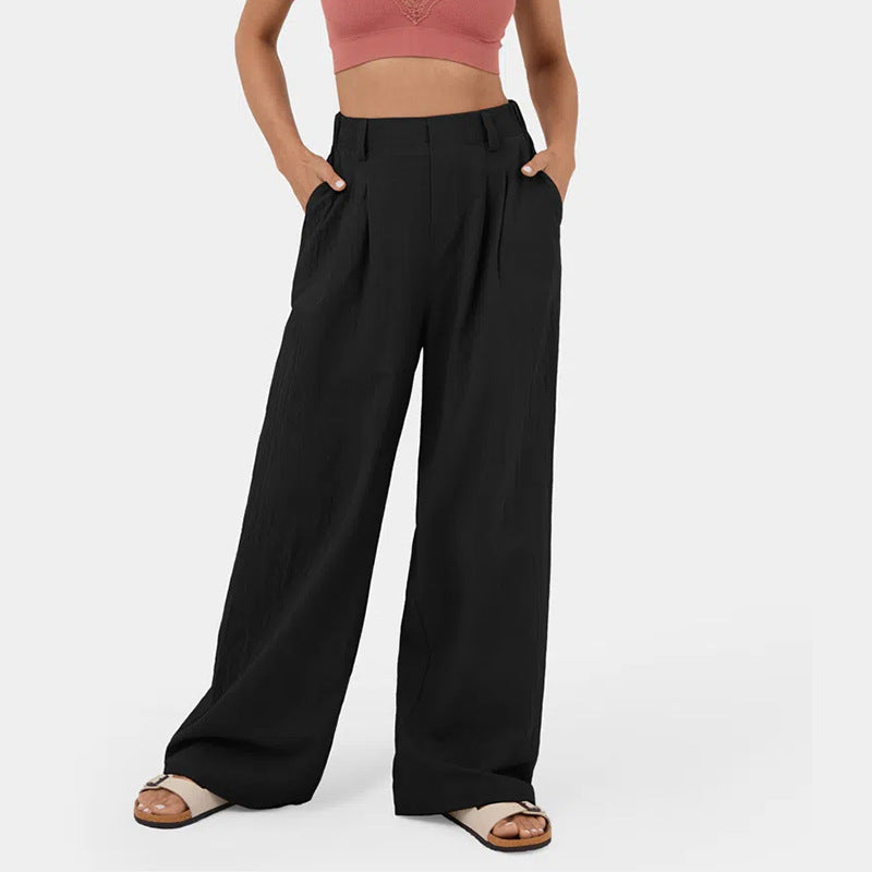 IvyShape | High Waist Wide Leg Casual Loose Long Pants