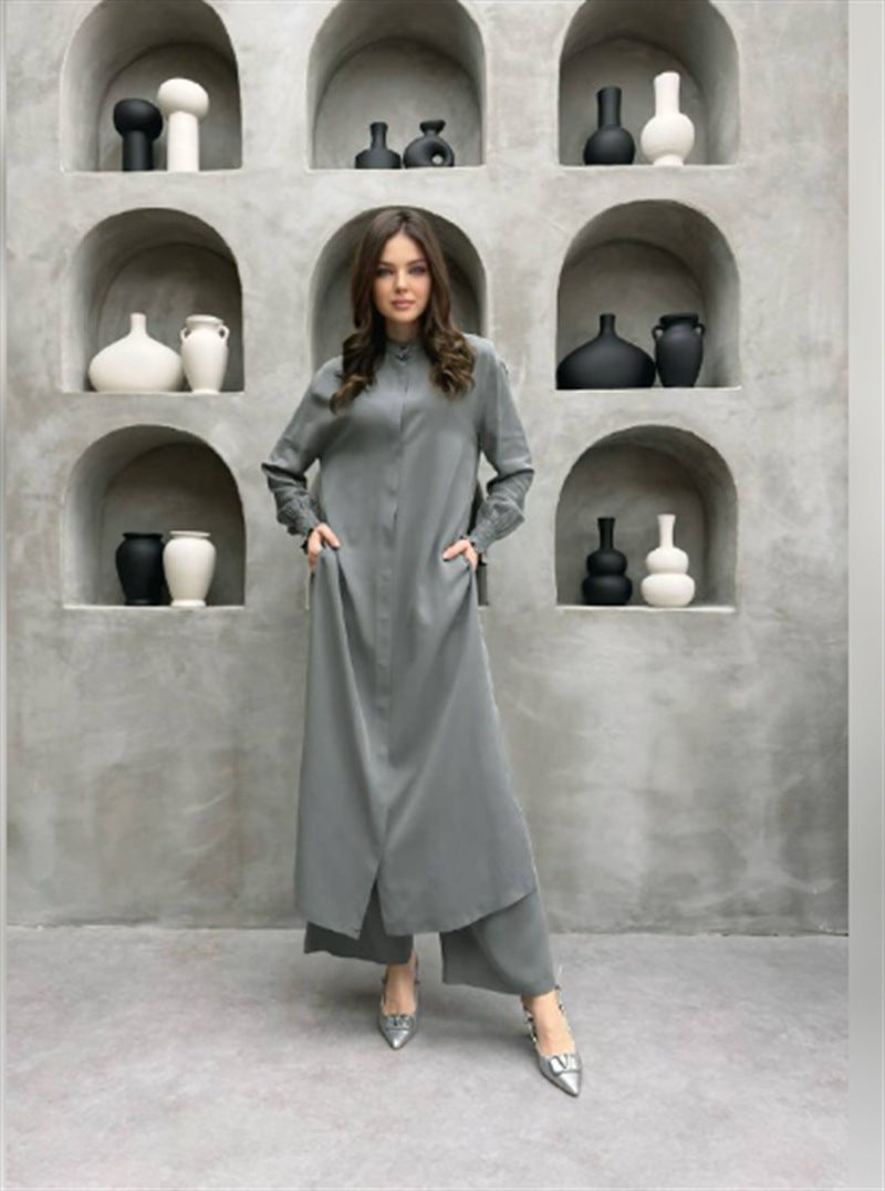 Women's Elegant Shirt Dress with Playful Hem Ivyshape