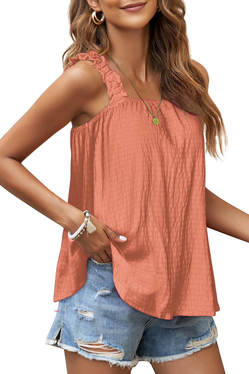 Women oversized blouse with ruffle Ivyshape