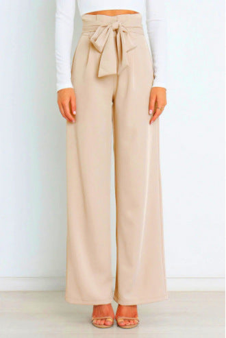 IvyShape | Chic Lace-Up Bow Summer Pants