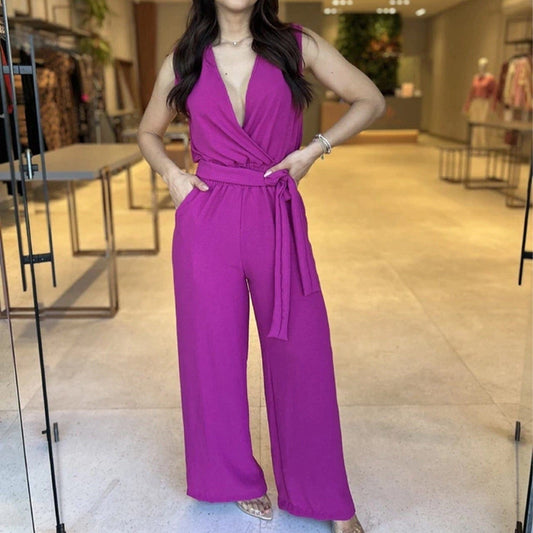 Women Elegant Wide Leg Jumpsuit Ivyshape