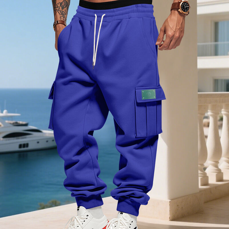 Men's Sporty Cargo Pants with Side Pockets Ivyshape