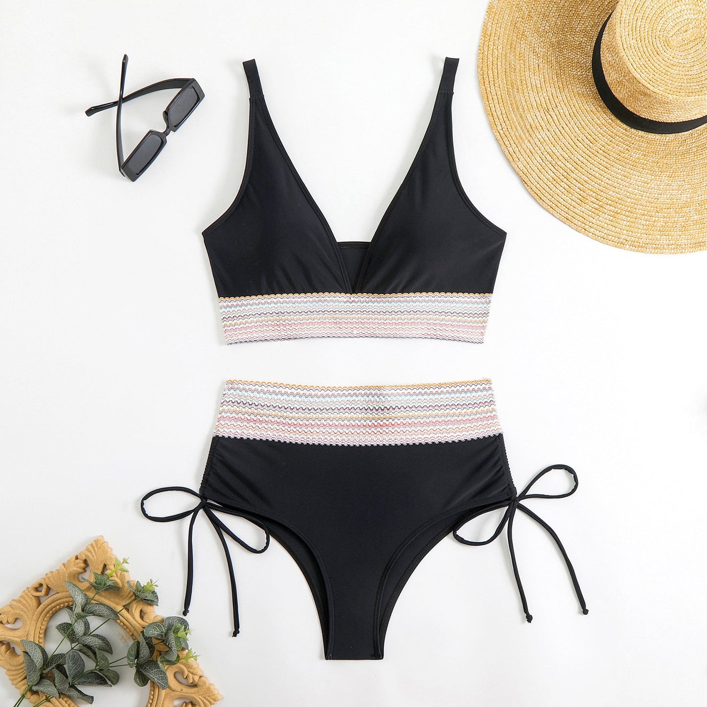 Ladies High-Cut Bikini with Elegant Trim Ivyshape