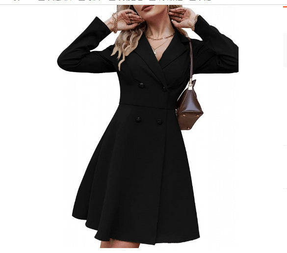 Women Elegant Shirt Dress with Double Button Detail Ivyshape