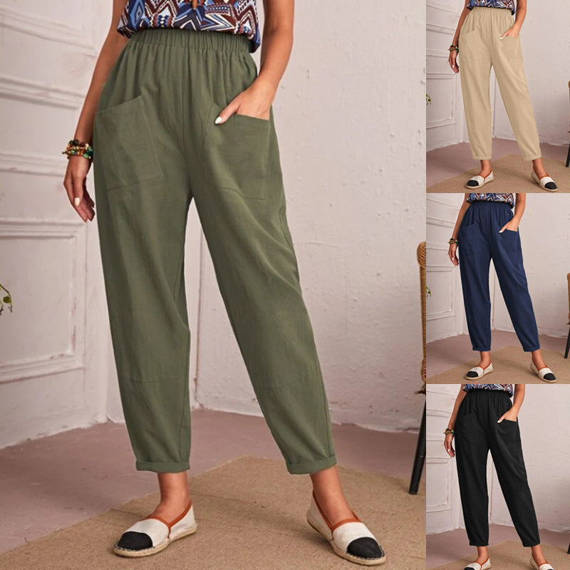 Women Relaxed Fit Cargo Pants with Pockets Ivyshape
