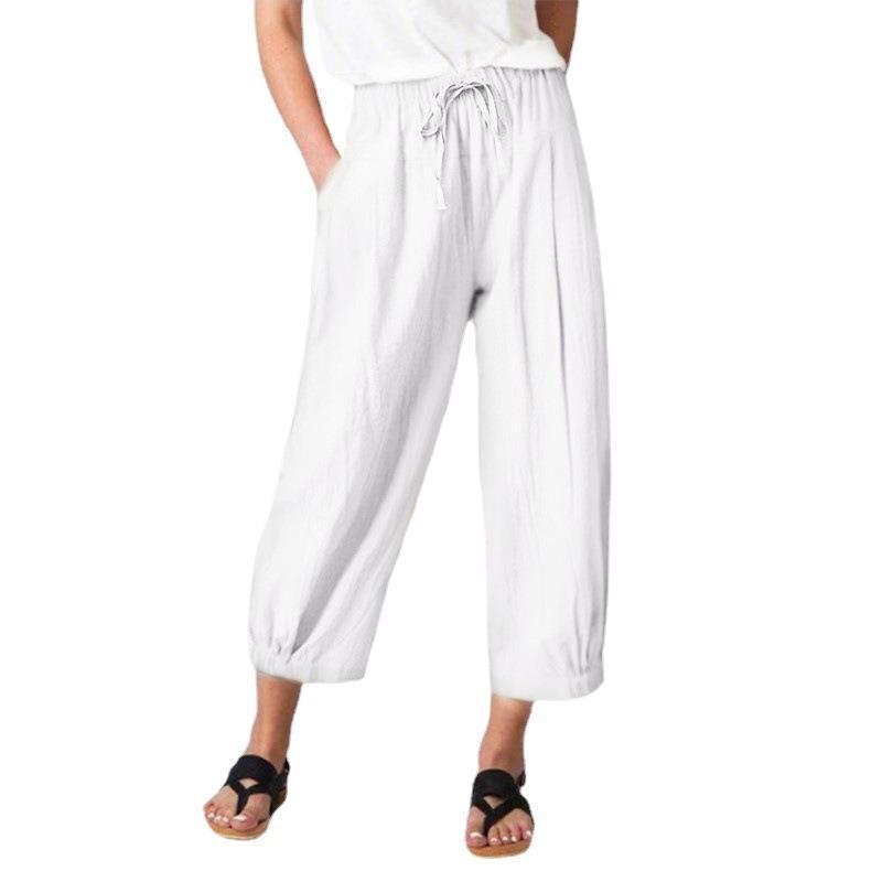 Women's cargo pants in relaxed fit with adjustable drawstring Ivyshape