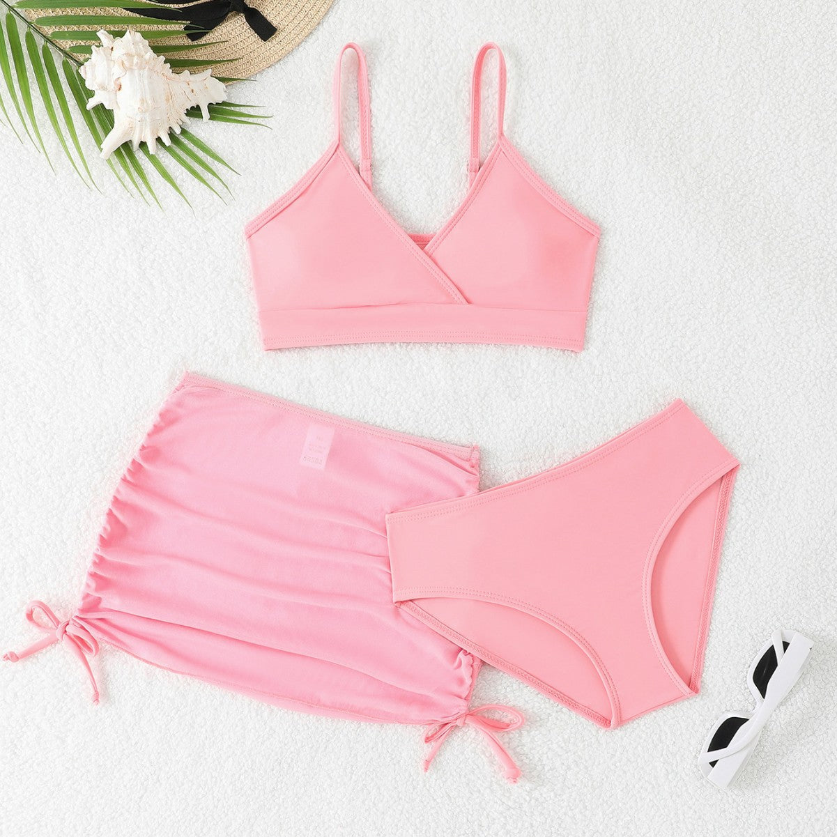 Women's bikini set with wrap skirt and adjustable straps Ivyshape