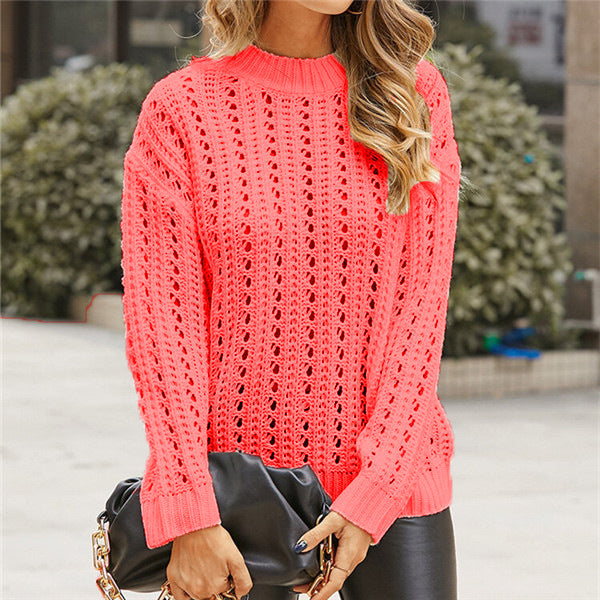 IvyShape | Urban Knit Pullover Long Sleeve Sweater