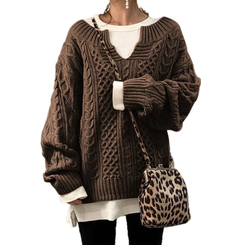 IvyShape | Casual Cable Knit Women's Sweater