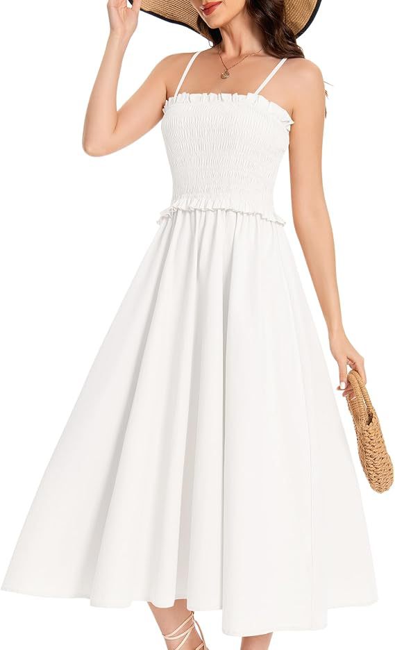 Women's maxi dress with elastic top and flowing skirt Ivyshape