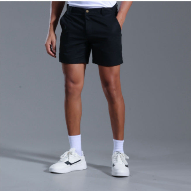 Men's casual shorts made of high-quality cotton blend with practical pockets Ivyshape
