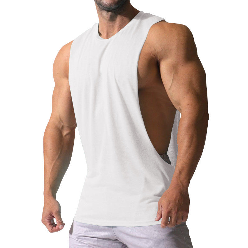 Men's Sleeveless Sports Shirt with Deep Back Cut and Breathable Material Ivyshape