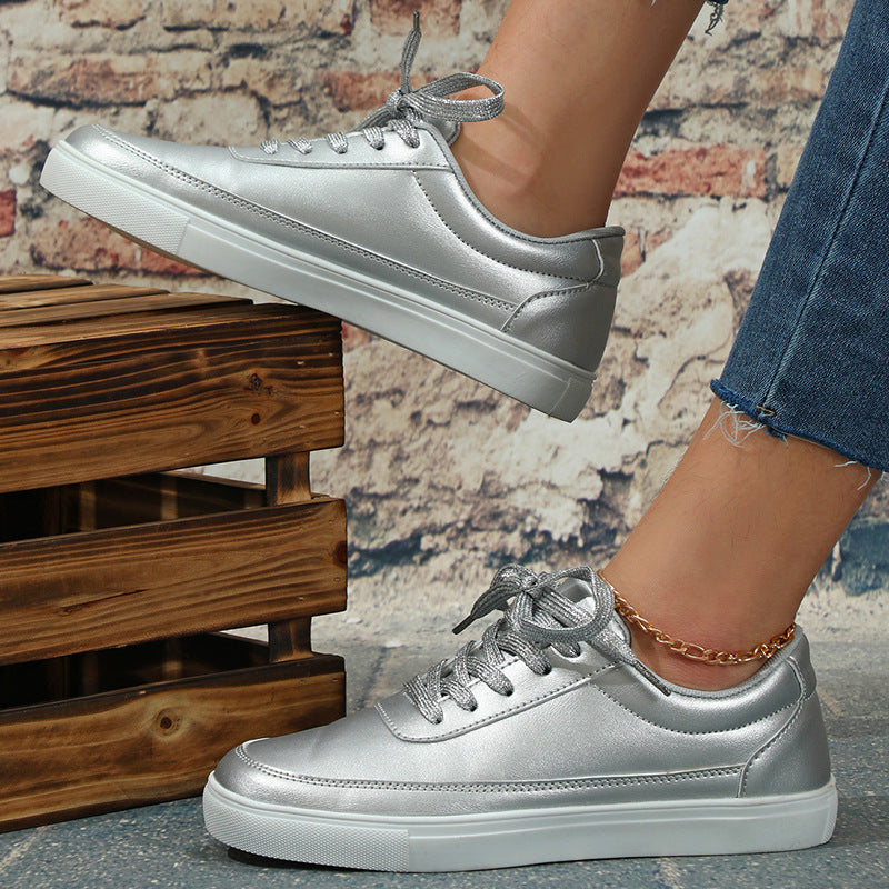 Women Fashion Sneakers with Innovative Glitter Surface Ivyshape