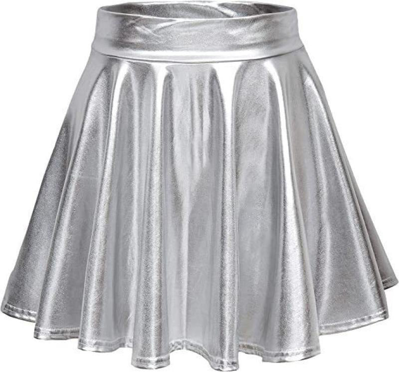 Ladies Shiny A-Line Skirt Ivyshape