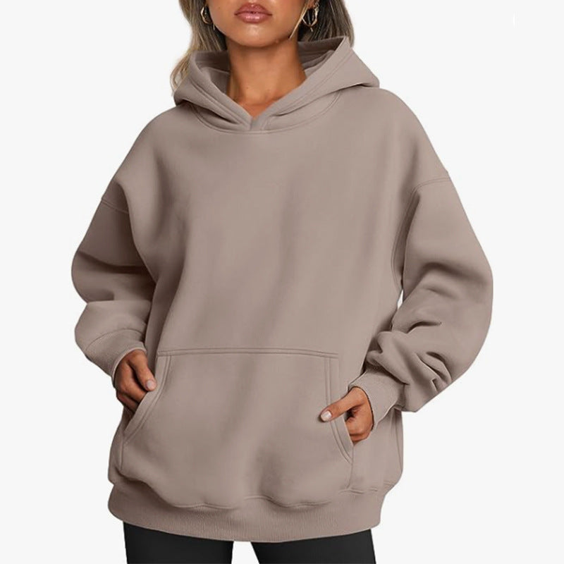 Women's Plus Size Hoodie with Practical Pockets and Casual Cut Ivyshape