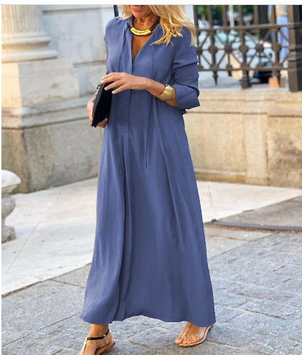 Women's Airy Maxi Dress with Elegant Button Detail Ivyshape
