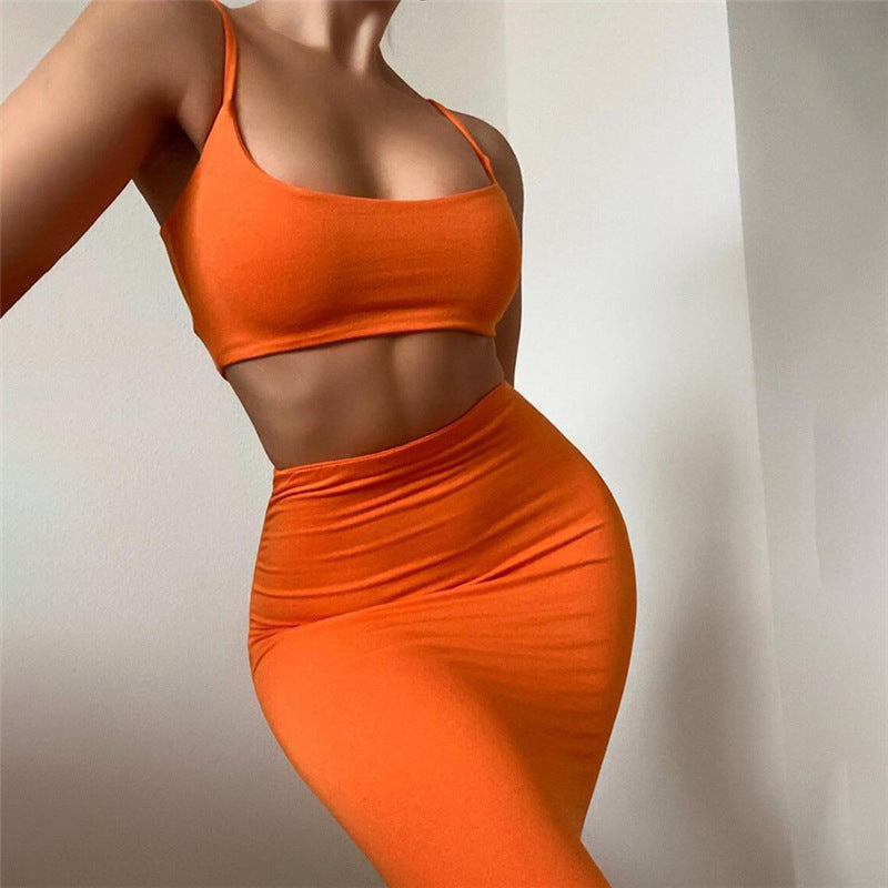Women fitted tube-top and pencil skirt set Ivyshape
