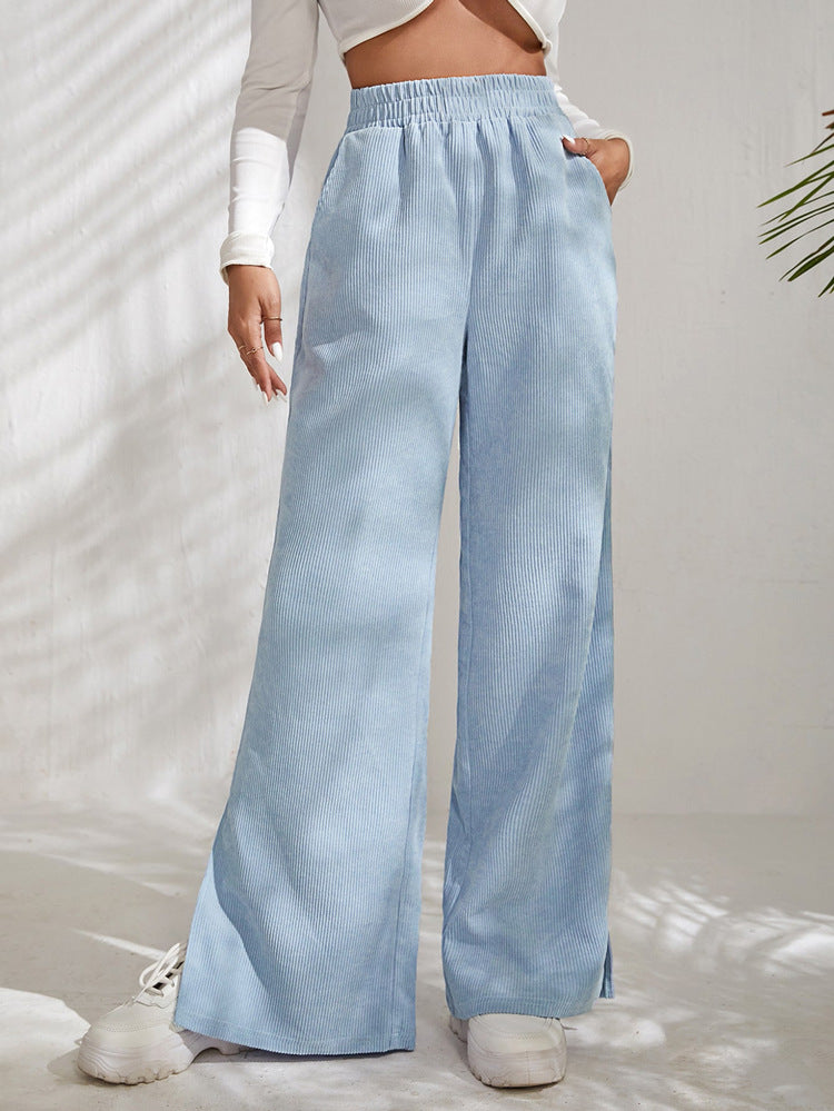 Ivyshape high-waisted wide-leg trousers for women