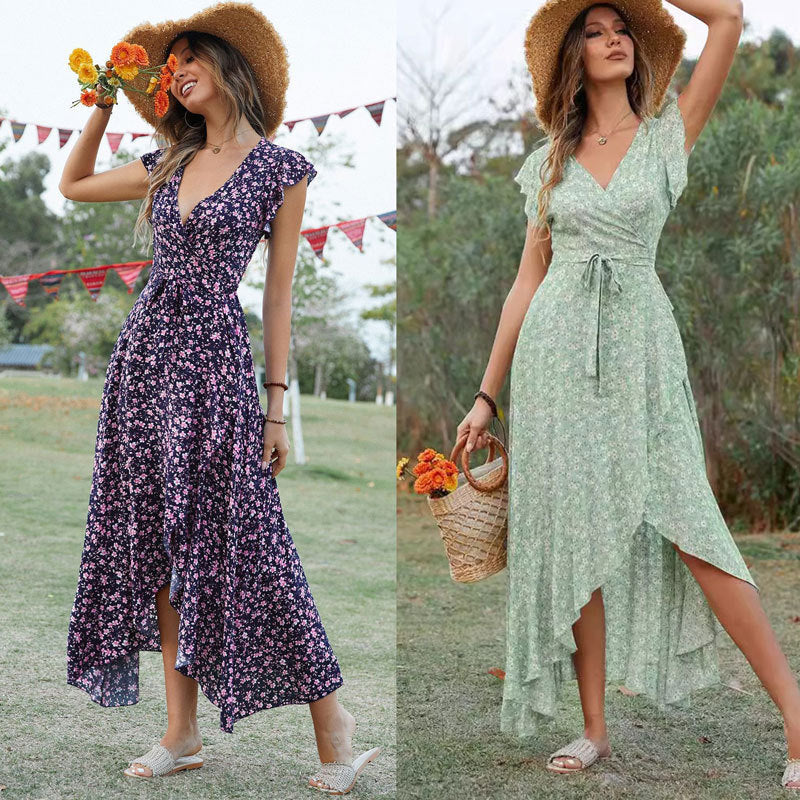 IvyShape | Slim Fit Irregular Hem Maxi Dress