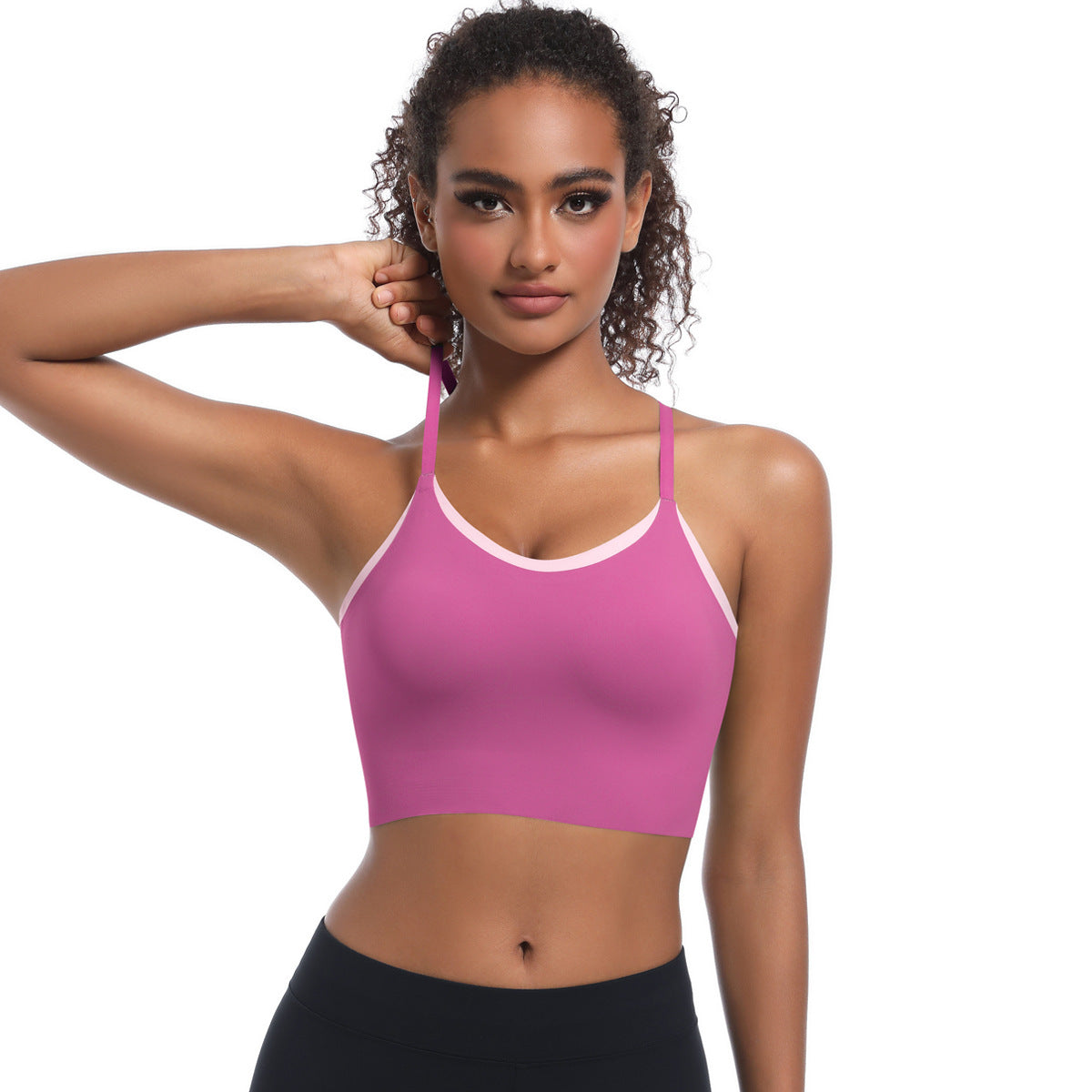 Women's sport bustier with adjustable straps and seamless design Ivyshape