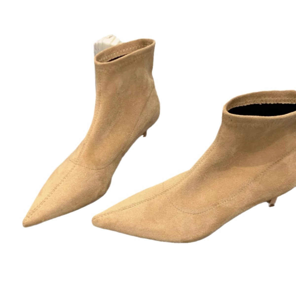 Women Elegant Ankle Boots made of soft suede with fashionable stiletto Ivyshape