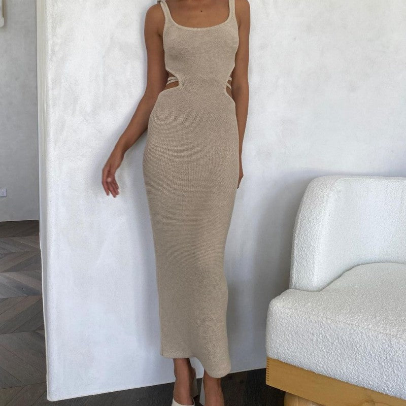 Women's maxi skirt with unique cut-out design and stripe pattern Ivyshape