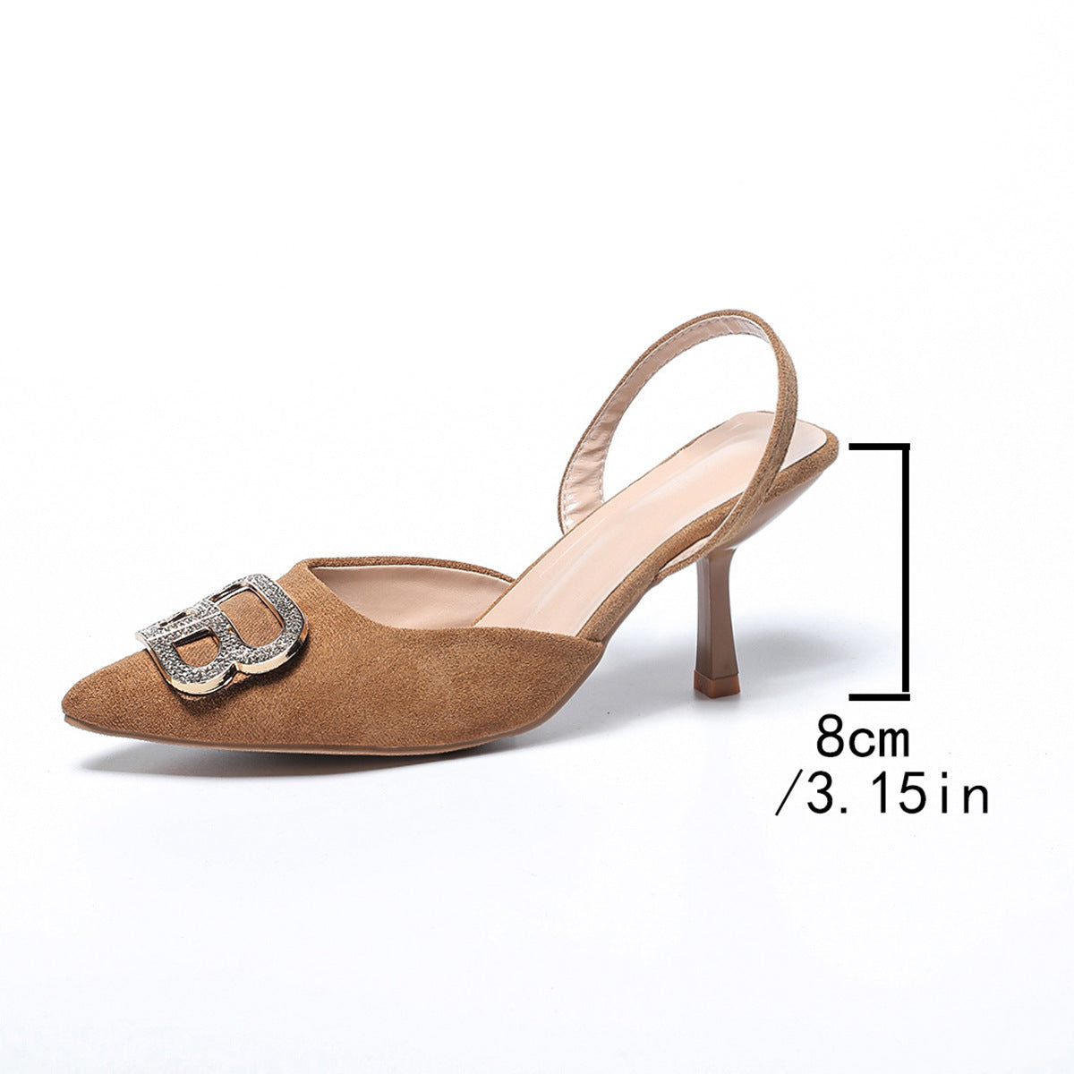 Women's Elegant Slingback Pumps with Stylish Buckle and Comfortable Heel Ivyshape