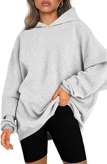 Ivyshape | Hooded Oversized Fleece Sweatshirt