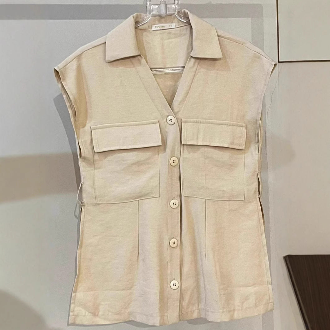 Women Tailored Vest and Wide Trouser Set Ivyshape