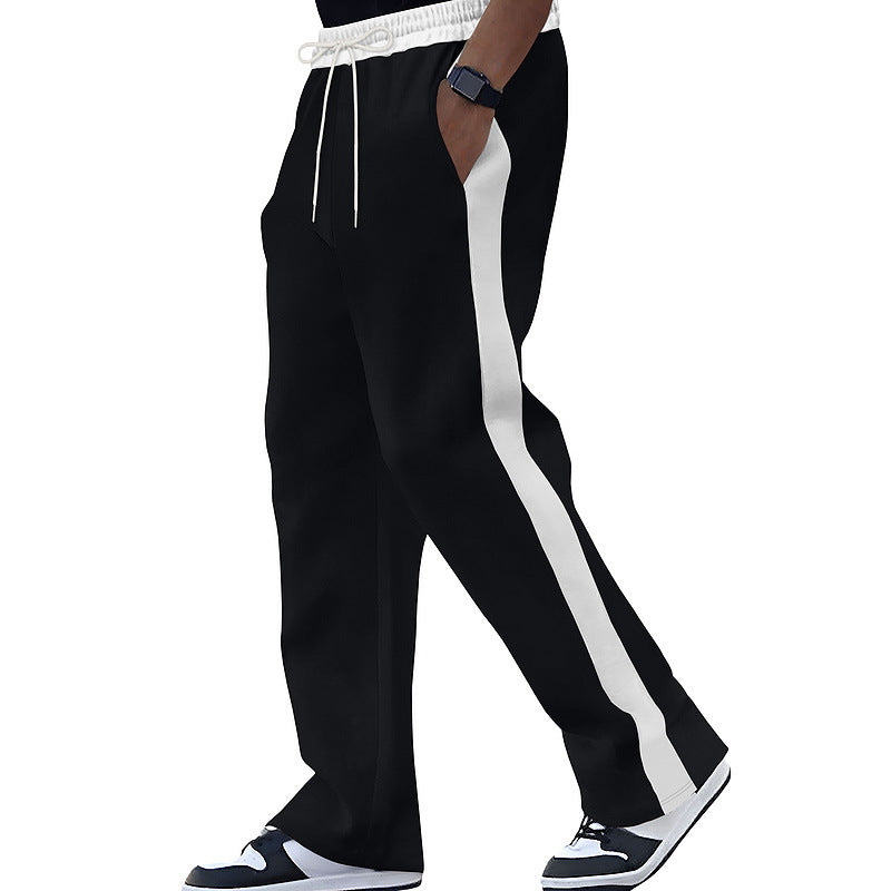 Men's trendy sports pants with side contrast stripe Ivyshape