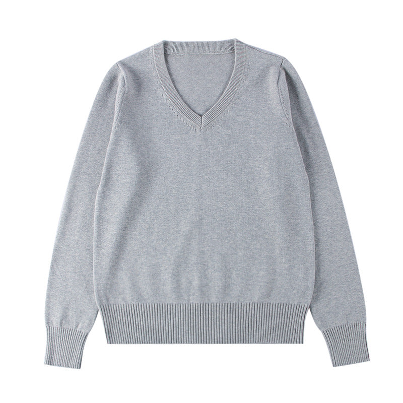 Women V-Neck Knit Sweater Ivyshape