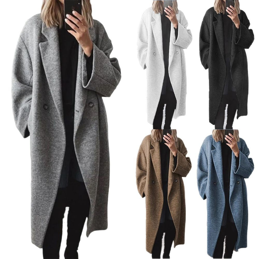 Women Oversized Wool Coat Ivyshape
