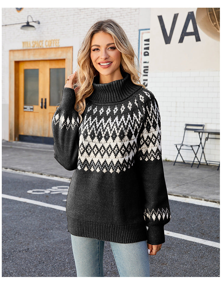 IvyShape | High collar sweater women's sweater