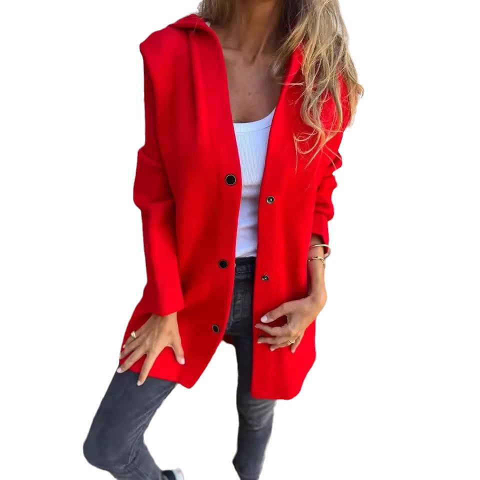 Women's fashionable long blazer Ivyshape