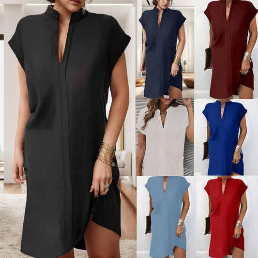 IvyShape | Short Sleeve Light Loose Middle Dress