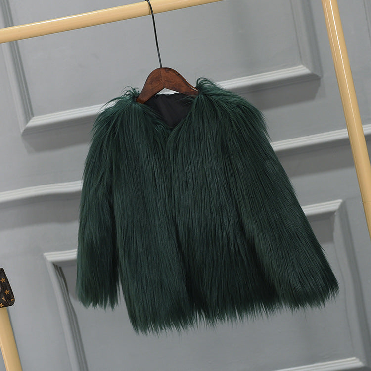 Women's Fashion Faux Fur Jacket with Voluminous Cut Ivyshape