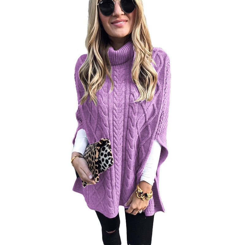 IvyShape | High Neck Street Fashion Loose Sweater