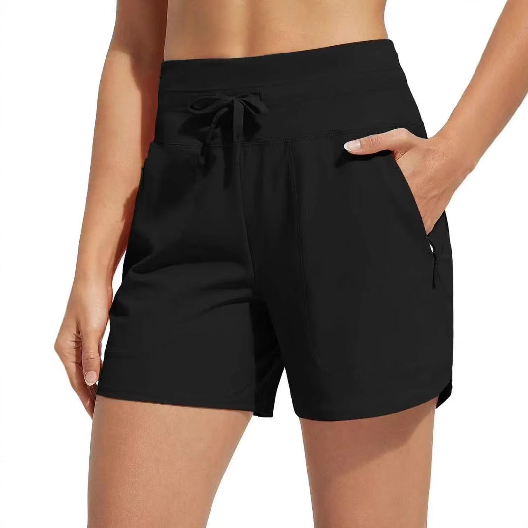 Women High-Performance Active Shorts with adjustable waistband Ivyshape
