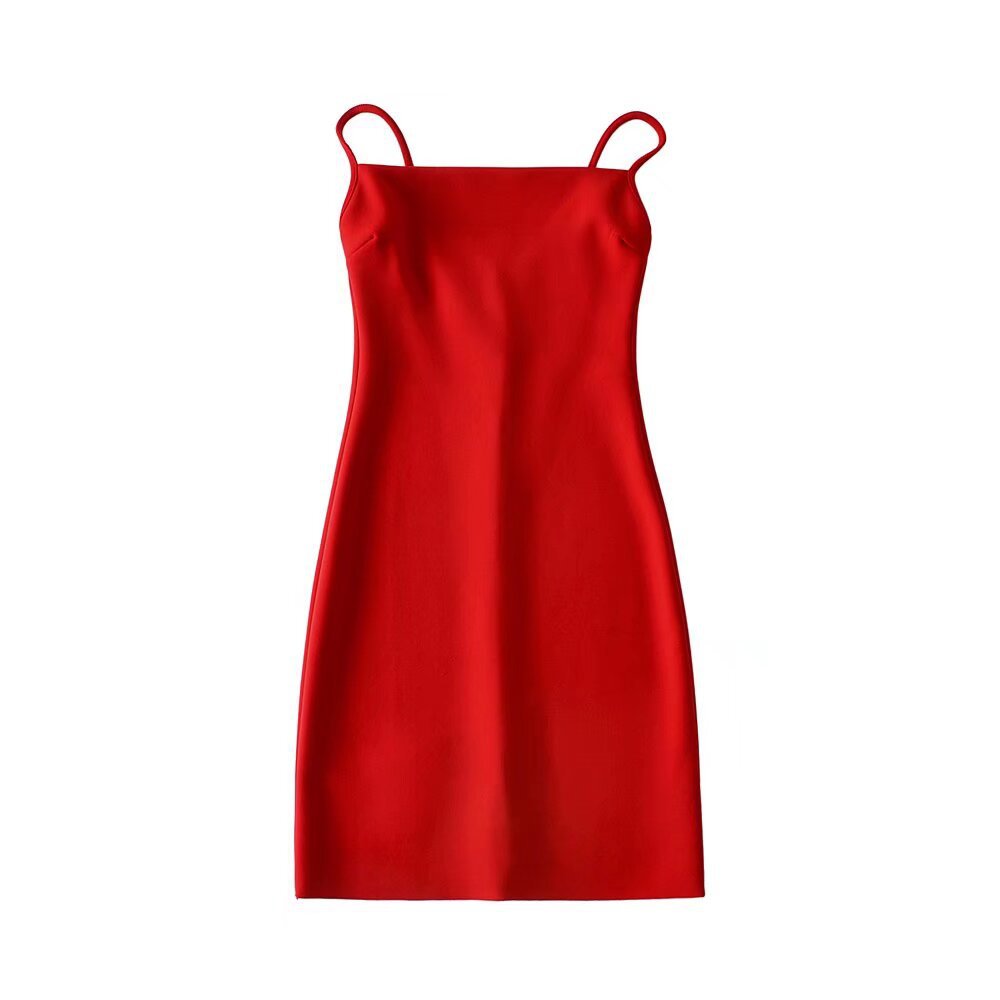 Women elegant spaghetti strap dress Ivyshape