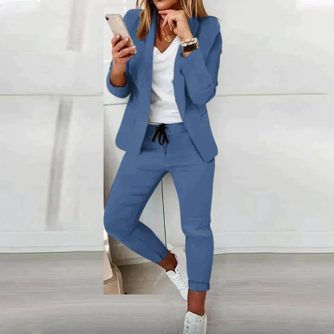 Ivyshape | Women's Blazer+Pants Set Outfit