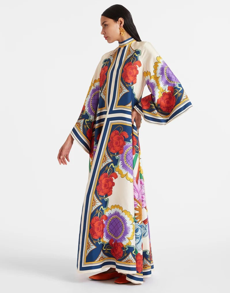 Ivyshape | Printed Three-Quarter Sleeve Dress