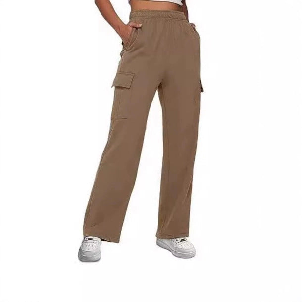 Women Cargo Pants with Wide Leg and Practical Side Pockets Ivyshape