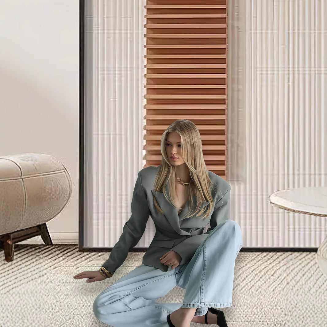 Women's Fashion Oversized Blazer Jacket with Unique Cut Ivyshape