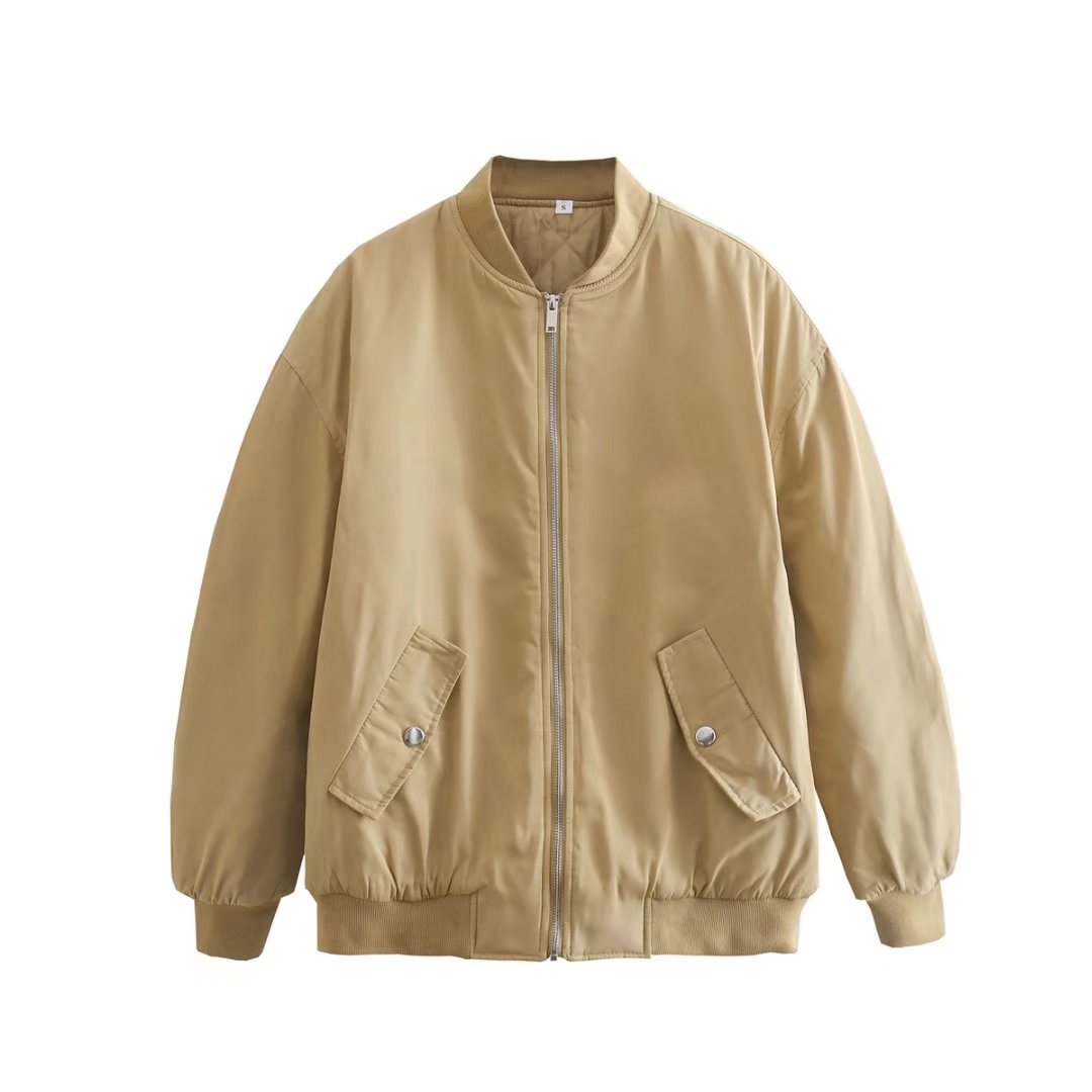 Ivyshape | Bomber Zipper Up Jacket