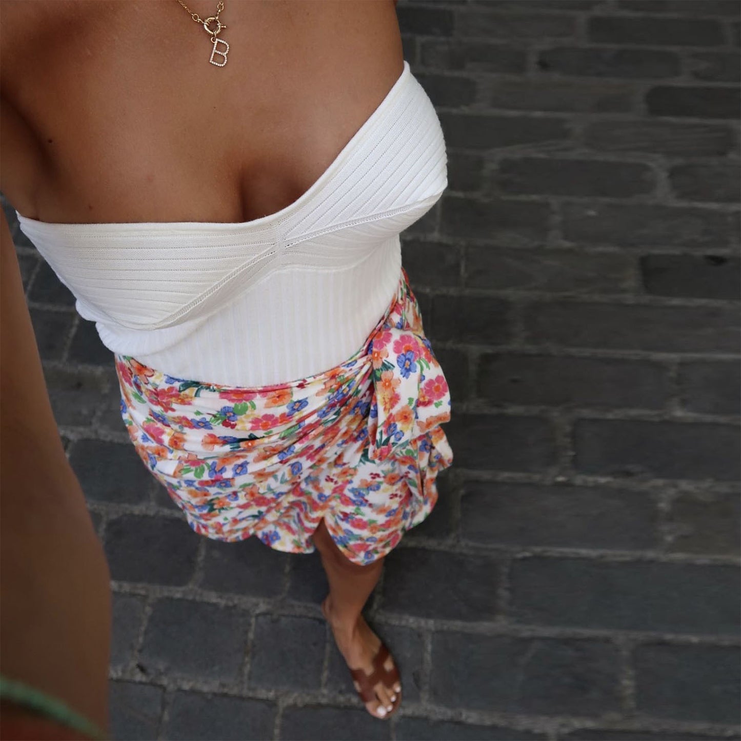 Women's tank top made of textured cotton Ivyshape