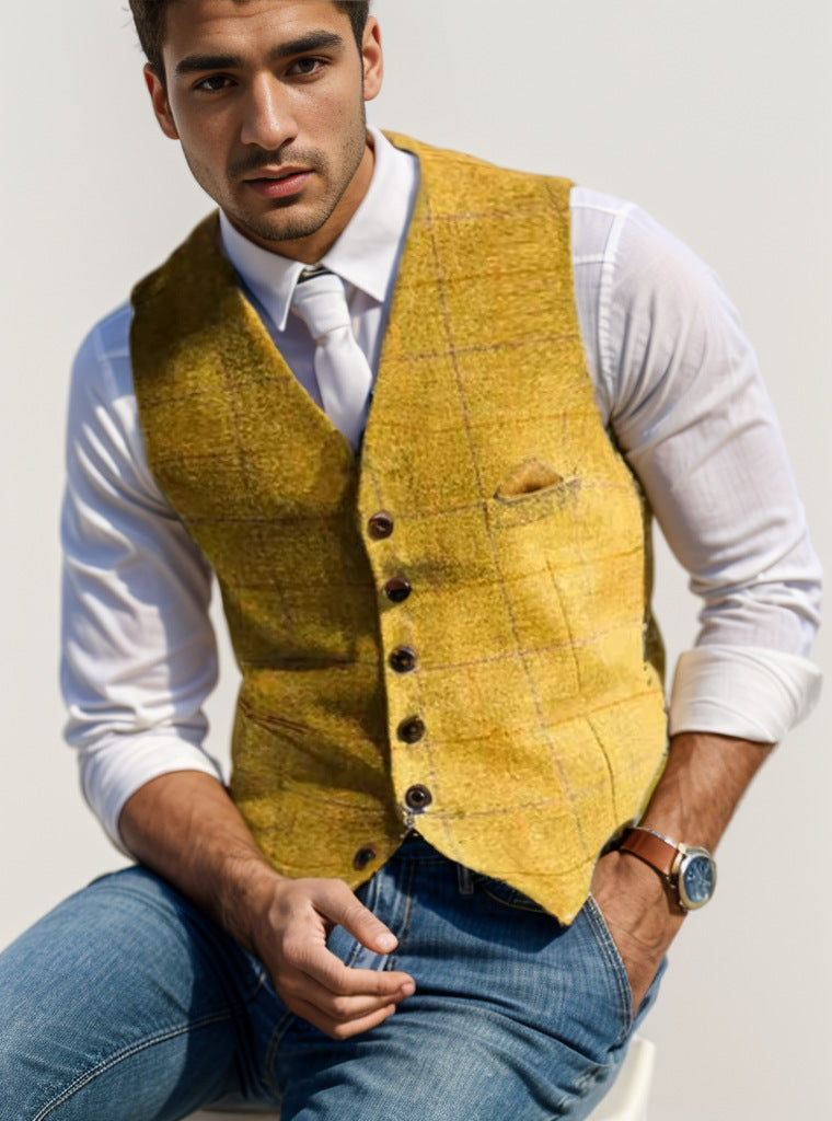Men's elegant vest in modern style Ivyshape