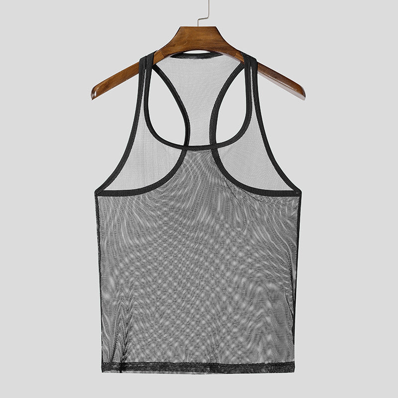 Men's Breathable Sports Tank Top with Racerback Design Ivyshape