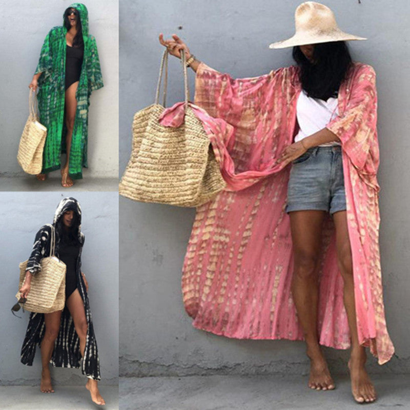 Women's Beach Kaftan with Hood and Airy Fit Ivyshape